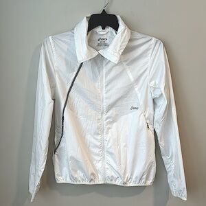 ASICS Jacket, running reflective, white - Women’s medium